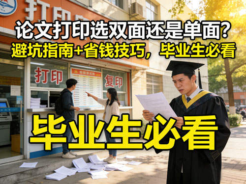 论文打印选双面还是单面？避坑指南+省钱技巧，毕业生必看